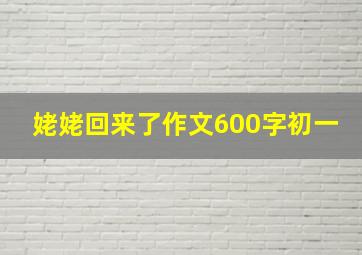 姥姥回来了作文600字初一