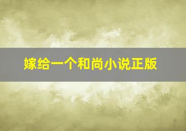 嫁给一个和尚小说正版