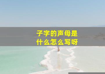 子字的声母是什么怎么写呀