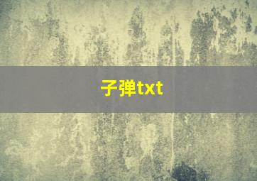 子弹txt