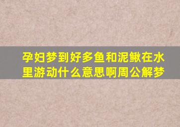 孕妇梦到好多鱼和泥鳅在水里游动什么意思啊周公解梦