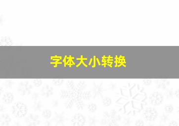 字体大小转换