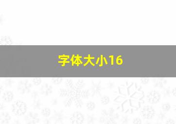 字体大小16