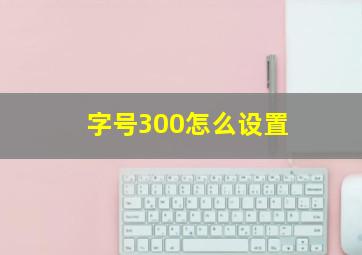 字号300怎么设置