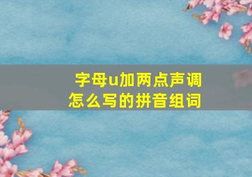 字母u加两点声调怎么写的拼音组词