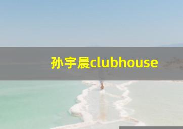 孙宇晨clubhouse