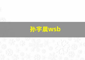 孙宇晨wsb