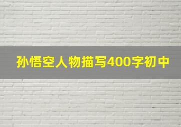 孙悟空人物描写400字初中