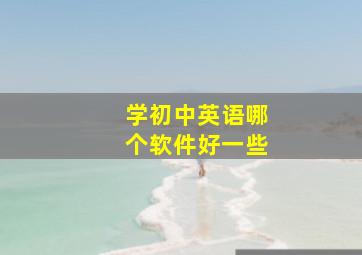 学初中英语哪个软件好一些