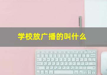 学校放广播的叫什么