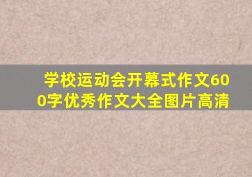 学校运动会开幕式作文600字优秀作文大全图片高清