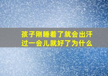 孩子刚睡着了就会出汗过一会儿就好了为什么