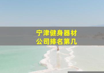 宁津健身器材公司排名第几