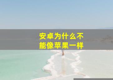 安卓为什么不能像苹果一样