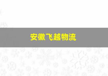 安徽飞越物流