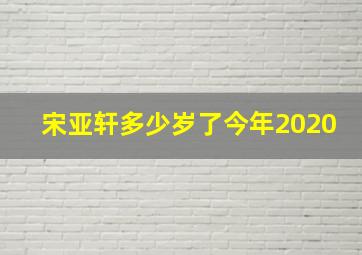 宋亚轩多少岁了今年2020