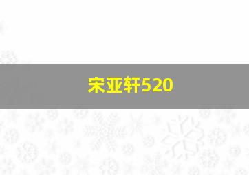 宋亚轩520