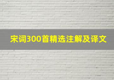 宋词300首精选注解及译文