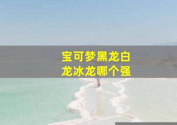 宝可梦黑龙白龙冰龙哪个强