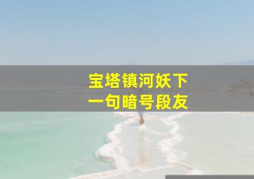 宝塔镇河妖下一句暗号段友