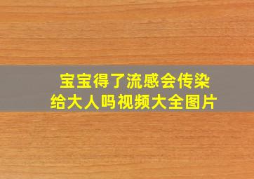 宝宝得了流感会传染给大人吗视频大全图片