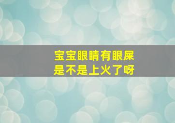 宝宝眼睛有眼屎是不是上火了呀