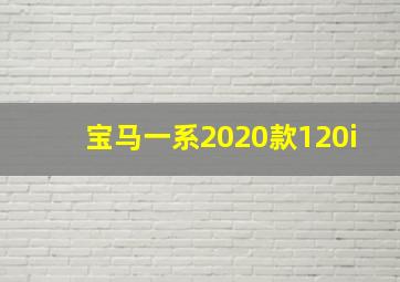 宝马一系2020款120i