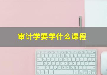 审计学要学什么课程