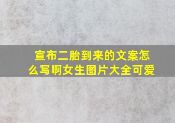 宣布二胎到来的文案怎么写啊女生图片大全可爱