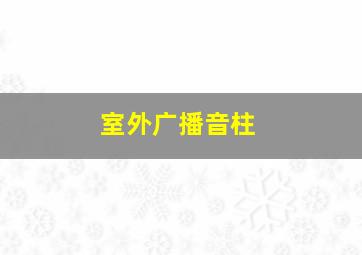 室外广播音柱