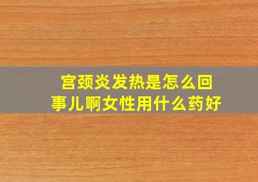 宫颈炎发热是怎么回事儿啊女性用什么药好