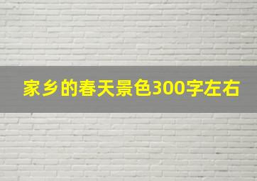 家乡的春天景色300字左右