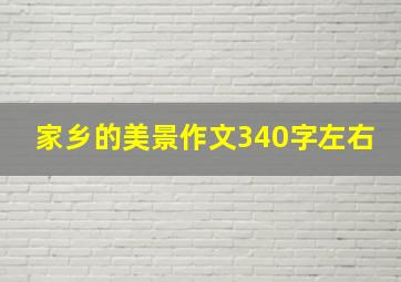 家乡的美景作文340字左右