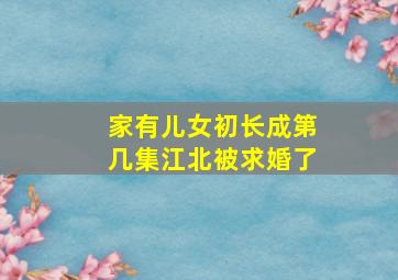 家有儿女初长成第几集江北被求婚了