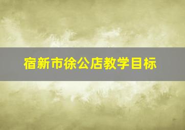 宿新市徐公店教学目标