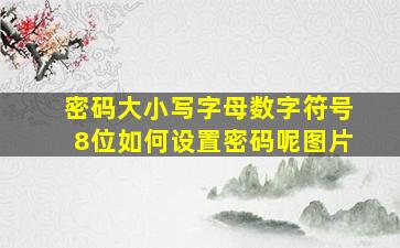 密码大小写字母数字符号8位如何设置密码呢图片