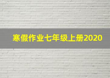 寒假作业七年级上册2020