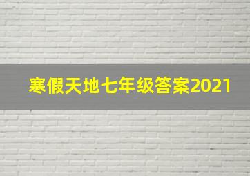 寒假天地七年级答案2021