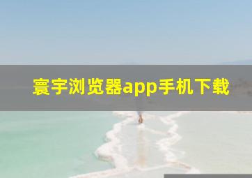 寰宇浏览器app手机下载