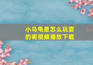 小乌龟是怎么玩耍的呢视频播放下载