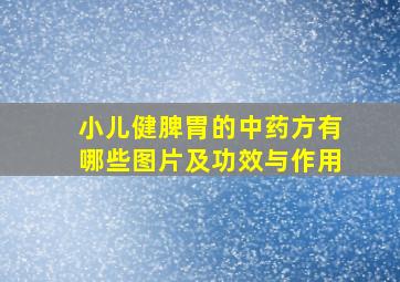 小儿健脾胃的中药方有哪些图片及功效与作用