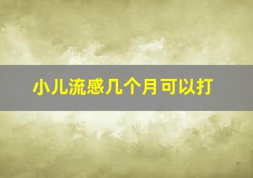 小儿流感几个月可以打