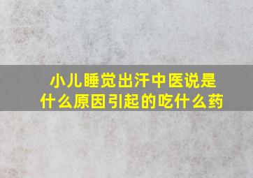 小儿睡觉出汗中医说是什么原因引起的吃什么药