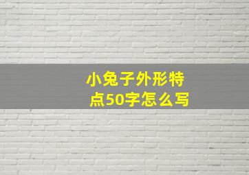 小兔子外形特点50字怎么写