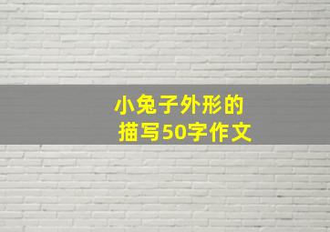 小兔子外形的描写50字作文