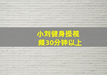 小刘健身操视频30分钟以上