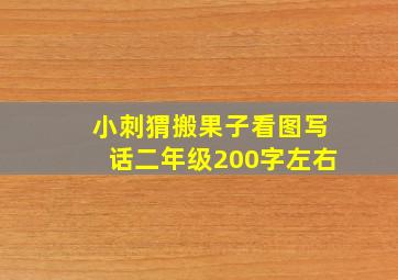 小刺猬搬果子看图写话二年级200字左右