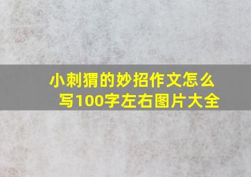 小刺猬的妙招作文怎么写100字左右图片大全