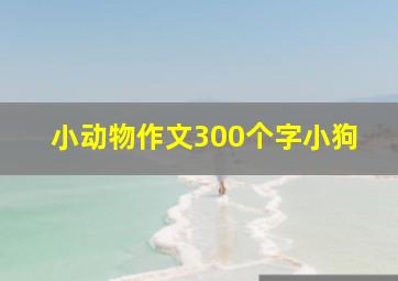 小动物作文300个字小狗