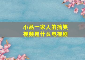 小品一家人的搞笑视频是什么电视剧